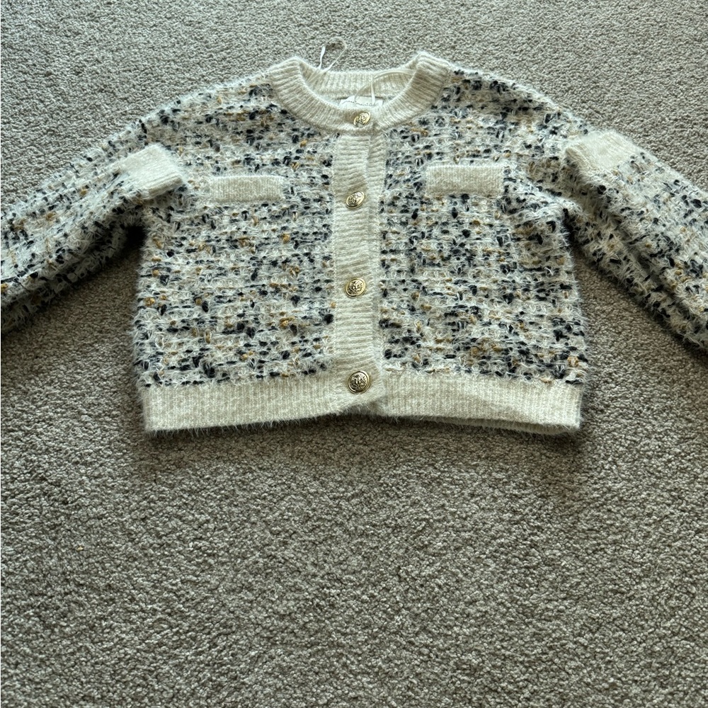 Chic Textured Cardigan with Button Detail